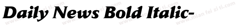 Daily News Bold Italic字体转换